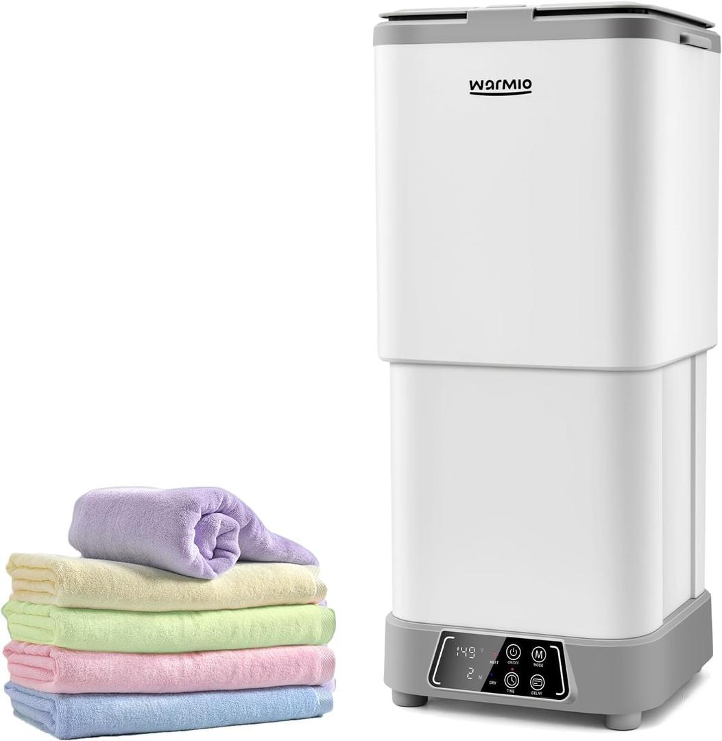 30L Towel Warmer,Large Luxury Towel Warmers, Hot Towel Warmer with Dryer, Adjustable Heating Time Setting, Fragrance Disc,12h Delay Time,Towel Warmers for Bathroom,Spa Home (White-Grey)