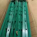 25 Pack Metal Fence Posts,4 FT Garden Fence Post,No Dig Garden Temporary Plastic Fence Posts,Green Garden Stakes for Temporary Fencing, Electric Fence Wire, Corner Anchor
