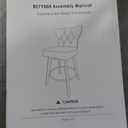 Counter Height Barstools 26 inch Upholstered Button Tufted Swivel Bar Stools with Back and Wood Legs for Kitchen Island,Set of 4,Beige-Nailhead Trim