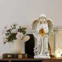 Angel Solar Garden Statues: 12.5 Cemetery Decorations for Grave Praying Angel Figurines for Outdoor Lawn Yard Patio Decor Memorial Gifts for Women