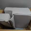 EHEYCIGA Dog Stairs for Bed 18" H, 4-Step Dog Steps for High Bed, Pet Steps for Small Dogs and Cats, Non-Slip Balanced Pet Ramp Indoor, Light Grey