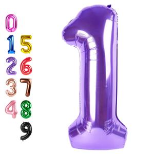 Balloon Numbers Zero 40 Inch Big 0 Purple Balloon Numbers for Birthday Decoration, Baloon for 10 20 30 40 100 2026 Graduation Decor Wedding Anniversaries Party