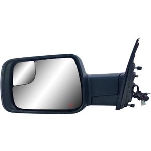 Replacement Driver Left Side Door Mirror Power and Heated with Blind Spot Glass Textured Back Cover for RAM 1500 from 2019 to 2024