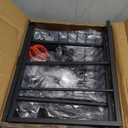 SWTYMIKI Bakers Rack with Storage - Coffee Bar Cabinet with Shelves, Coffee Station Organizer and Kitchen Stand with 8 Hooks, Baskets, Adjustable Feet for Kitchen Dining Room Pantry, Espresso