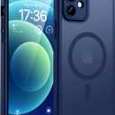 TOCOL for Phone 12 Case, Compatible with Magsafe Charger, Full Camera Protection, Drop Protection, Translucent Matte Phone Case for iPhone 12 6.1 inch (Dark Blue)
