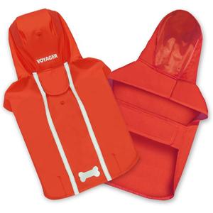 Best Pet Supplies Voyager Waterproof Dogs Rain Poncho, Red, S