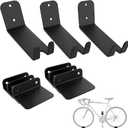 WALMANN 3 Pack Bike Pedal Hanger Wall Mount, Heavy Duty Horizontal Bike Rack for Garage Wall, Bike Display Stand for Home Holds Up to 70 LBS Black-3 Pack