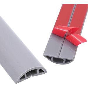 Floor Wire Protectors - Self-Adhesive Decorative Wire Protectors for Home and Office | Anti-Trip Outdoor Wire Hideout, Durable PVC Wire Protectors for Gyms and Exhibitions (Grey, 1.18inX10FT)