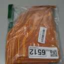 Breling 6 Pcs Wedding Placemats Scalloped Embroidered Cotton Linen Placemats 17" x 13" Double Layered Machine Washable Table Place Mat for Party Table Decor (Orange)