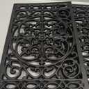 2pcs Sumnacon 1Pcs Rectangle Cast Iron Trivet - Heat Resistant Iron Trivet for Hot Dish Pot Pan Plate Teapot, Rustic Cast Iron Hot Dish Plate Holder for Kitchen Dining Table Countertop Cooktop