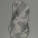 morvally 23 inches Long Curly Wig Big Wave Heat Resistant Synthetic Hair with Bangs for Cosplay Costume Halloween Party (Silver Grey)