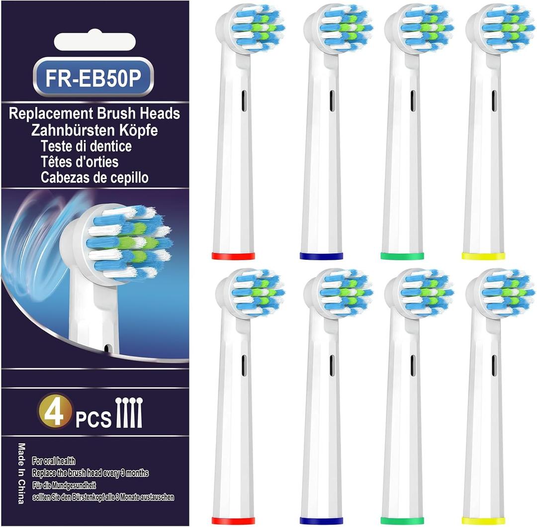 8 Pcs Replacement Toothbrush Heads Compatible with Braun Oral BBrush Heads Compatible with Oral B Pro 1000Genius X and Smart 1500 Series Electric ToothbrushWhite