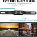 Car Backup Camera HD Night Vision Rear View Camera License Plate Camera with 9 LED Lights, Font & Rear Camera, Wide View Angle, IP69K Waterproof Reverse Camera for Cars,SUV,Trucks,RV, Pickup