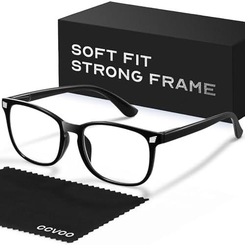 2 Pcs CCVOO Reading Glasses for Women/Men, Eyeglasses, Blue Light Readers for Women/Men, Computer Eye Glasses, Cheaters +3.0
