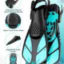Viginsul Mask Fins Snorkeling Gear for Adults, Full Face Snorkel Mask & Adjustable Swim Fins Snorkel Set, Panoramic View Snorkel Mask Dry Top Anti-Fog Anti-Leak