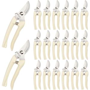 20 Pcs Garden Scissors for Plant, Tip Pruning Shears for Cutting Flowers, Trimming Plants, Bonsai and Fruits Picking (Bypass Blade Pruner)