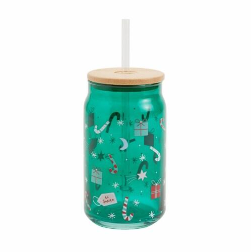 HH Blue Soda Can Glass Sipper