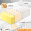 TOPPURE Cube Memory Foam Pillow for Side Sleepers (24"x12"x4" Rectangle Thin Pillow), Cervical Pillow for Neck and Shoulder Pain Relief, Neck Pillow, Bed Pillow with Washable Pillowcase, White