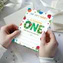 4x6 1st Birthday Invitations (20 Cards + 20 Envelopes) – Book-Themed Toddler Party Invites.(073)