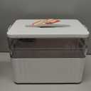 3-Tier Medicine Organizer - Portable Medicine Cabinet with Plastic Handle, Multipurpose Medical Box with Pill Box, Empty First Aid Kit for Home