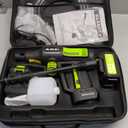 Portable Pressure Washer Cordless 2 Batteries - 1200PSI Brushless Battery Powered Power Washer with 6-in-1 Nozzle, Foam Cannon, 3 Power Level, Hand Held Pressure Washer for Cars Patio Driveway (Green)