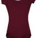 Capezio girls Short Sleeve Leotard - Girls (Small, Maroon)