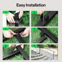 VIVOSUN Outdoor Handrail, 2 Step Stair Handrail, 26" 36" Fits 1 to 2 Steps, Wrought Mattle Iron Handrail for Concrete Steps, Porch Steps, One-Step Assembly, Black