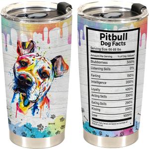 20oz Tumbler Cup for Pitbull Lovers  Funny and Unique Gift for Pitbull Mom or Dad  Ideal Birthday, Mothers Day, Fathers Day Gift for Dog Owners and Pet Lovers