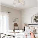 Wood Caged Farmhouse Ceiling Fans with Lights for Bedroom, White, 20", Small
