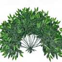 20pcs Artificial Italian Ruscus Greenery Stems  26 Faux Silk Leaf Branches for Wedding Arch, Centerpieces, Bouquets, and Home Decor