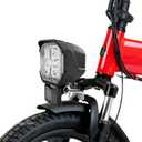 EBike Front Light with Built-in Horn Headlight 3-Pin Male Waterproof Connector Night Riding Bicycle Horn Light Compatible with 36V/48V/12V-60V Electric Bikes and E-Scooters