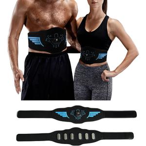 Muscle Toner Abdominal ABS Training Workout Belt Body Abdominal Toning Gear Waist Trimmer Ab Workouts Intelligent Fitness Apparatus for Men Women Abdomen/Arm/Leg Home Office Exercise Black