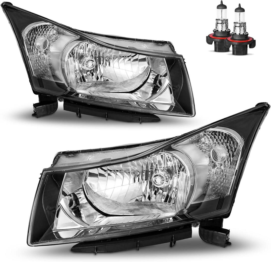 Headlights Assembly for 2011-2015 Chevy Cruze Diesel/2015 Cruze L, for 11-15 Cruze/16 Limited Headlamp Replacement Driver & Passenger Side