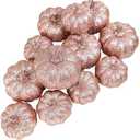 Winlyn 12 Pcs Rose Gold Glitter Artificial Pumpkins Small Decorative Pumpkins Fall Harvest Pumpkins Foam Pumpkins for Autumn Wedding Baby Shower Thanksgiving Halloween Holiday Party Mantel Table Décor