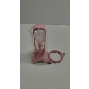 Tilted Nation RGB Gaming Headset Stand - 3 in 1 Pink with Mouse Bungee and 2 Port USB Hub Charger - The Ultimate Accessory and Gamer Gift - Headphone Holder for Desk (Pink)