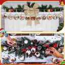 Giegxin 24 Pcs Christmas Ball Ornaments for Tree Fabric Balls Xmas Ornament Santa Claus Snowman Gnomes Printing Decorative Pendant Gifts for Holiday Christmas Winter Decorations Home