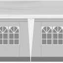 10x20 FT Wedding Tent with 4 Removable Sidewalls, Outdoor Canopy Tent Patio Gazebo for Party BBQ Events Marketplace, White