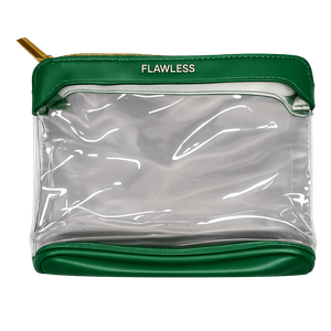 Heavy Duty Clear Cosmetic Bag Waterproof Transparent Travel Makeup Toiletry Organizer Bag (Green, 6 Pcs)