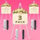 3 Pack White Easel Stand for Sign & Poster - 63" Adjustable Metal Easels for Wedding Welcome Sign, Painting, Canvas, Art Display - Portable Folding Tripod with Carry Bag, Holds 5 Lbs