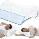 SAHEYER Side Sleeper Pillow with Arm Hole, Upgraded Memory Foam Shoulder Pillow for Neck Pain Relief, Adjustable MultiAngle Arm Tunnels Support for Adults PressureFree Sleep (White)