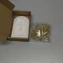 JOYIT 20 Sets Wedding Table Numbers 1-20 with 20 Pcs Holders, White Gold Cards with Place Card Holders, 4" x 6" for Wedding Reception and Birthday