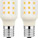 Led KEI D28X KEL 2816X Refrigerator Bulb 3W 2815 D28M Replacement Freezer Light Bulbs 100-265v E17 40w Halogen 500lm Equivalent Daylight White 6000K Pack of 2