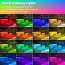 SUNVIE RGBW Low Voltage Pathway Lights 3W Color Changing Landscape Lights 12-24V Multi-Color Path Lights Waterproof for Yard Garden Walkway Holiday Landscape Path Lighting ETL Listed Cord, 4 Pack