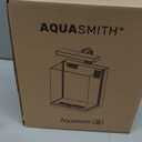 AQUASMITH Beta Fish Tank, 2 Gallon Betta Fish Aquariums with Filter & Light, for Men, Fish Tanks for Kids & Starter, Black