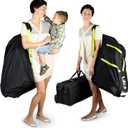V VOLKGO Car Seat Travel Bag For Airplane with Padded Backpack Shoulder Straps, Gate Check Bag, Car Seat Bags for Air Travel Carseat Travel Cover, Carseat Travel Bag Cover for Airplane Travel