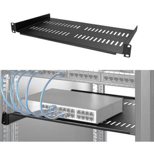 1U Rack Shelf 1U Server Rack Shelf Network Rack 10inch Deep Steel Device Networking Tool for 19" Network Network Server Shelf