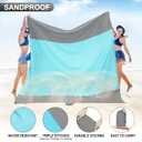 ACH Beach Blanket Waterproof Sandproof Extra Large Beach Mat Oversized 120"108" Portable Lightweight Outdoor Family Mat for Indoor Outside Picnic Camping Hiking Travel