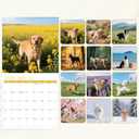 5 x 2026 Calendar, Wall Calendar 2026, Dogs 12 Month Wall Calendars (Jan - Dec 2026) 12" x 24" Opened, Hanging Monthly Calendar Thick Paper for Kids Family Adults Office Home