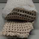 Pale Beige Long Bathroom Rug, Waffle Runner Rug Bathroom Non Slip Washable Super Absorbent Quick Dry Boho Farmhouse Bath Mat, 60''x24'' Pale Beige