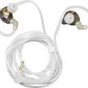 Gugxiom ZS10 Pro X in Ear Monitor Headphone, Silver Plated 0.75mm 2Pin Wired in Ear Earbuds Headphones, 1DD+4BA Hybrid Driver